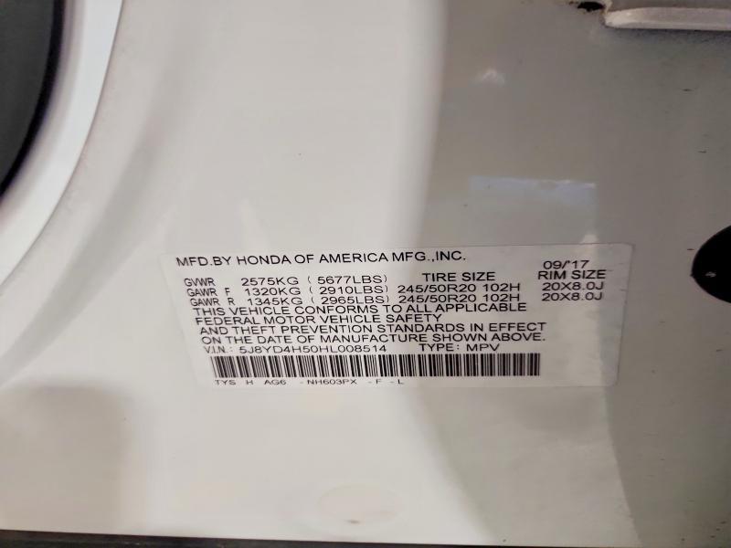 Aukcja sprzedaży 2017 Acura Mdx, vin: 5J8YD4H50HL008514, numer aukcji: 46522746