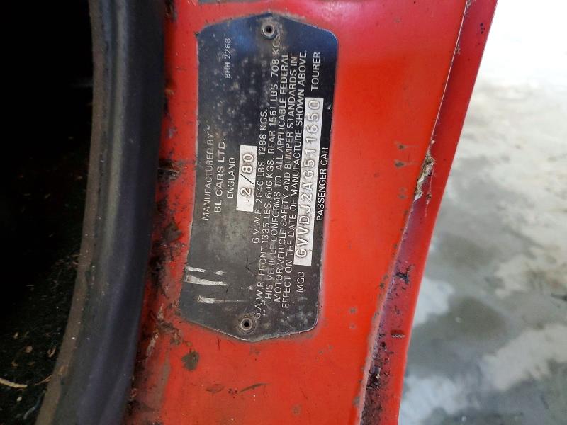 Продажа на аукционе авто 1980 Mg Rover, vin: GVVDJ2AG511650, номер лота: 46248046