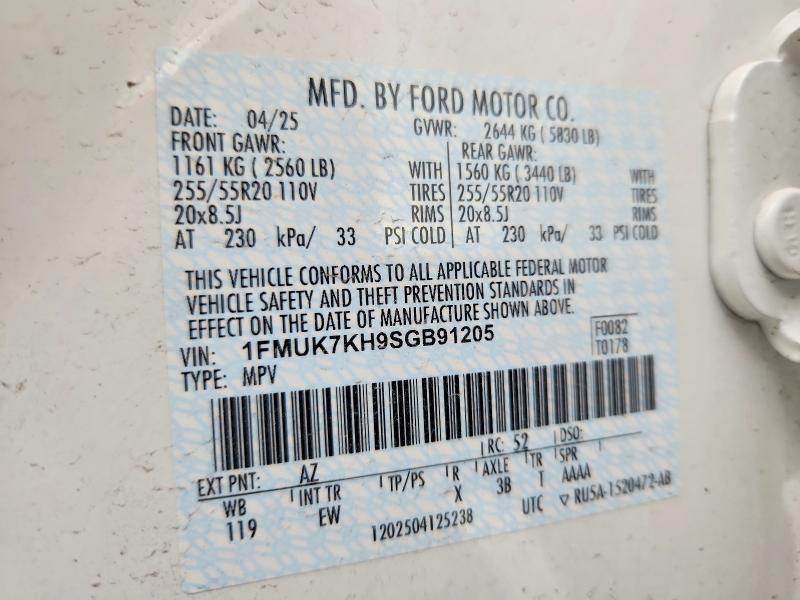 Продажа на аукционе авто 2025 Ford Explorer, vin: 1FMUK7KH9SGB91205, номер лота: 47993546