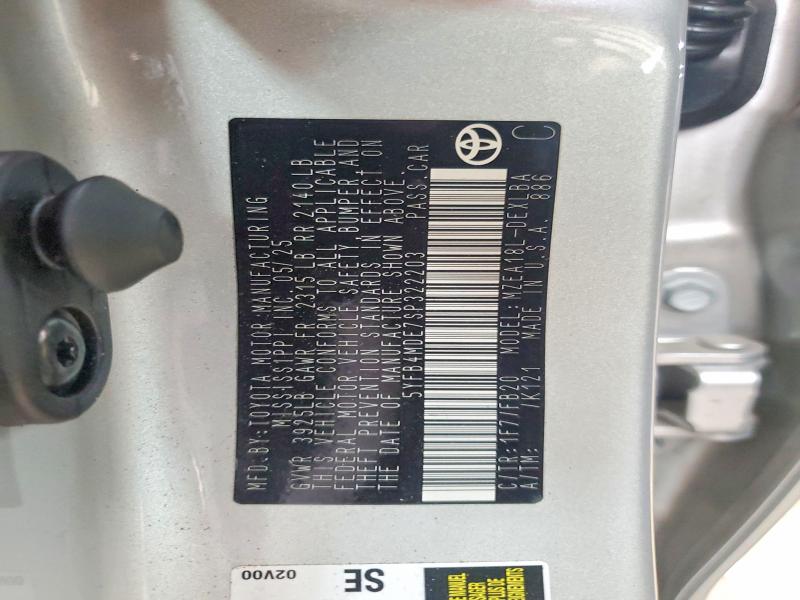 46665016 :رقم المزاد ، 5YFB4MDE7SP322203 vin ، 2025 Toyota Corolla مزاد بيع