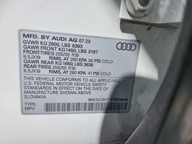 Aukcja sprzedaży 2023 Audi Q7, vin: WA1LCBF77PD029805, numer aukcji: 46804936