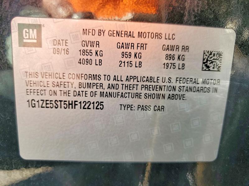 Aukcja sprzedaży 2017 Chevrolet Malibu, vin: 1G1ZE5ST5HF122125, numer aukcji: 41764546
