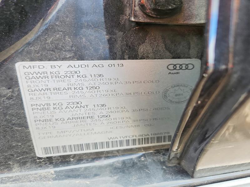 45666496 :رقم المزاد ، WA1VFCFL8DA186579 vin ، 2013 Audi A4 Allroad مزاد بيع
