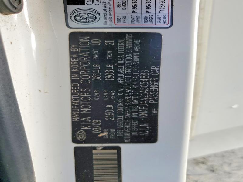 Auction sale of the 2010 Kia Forte, vin: KNAFU4A21A5054883, lot number: 41807236
