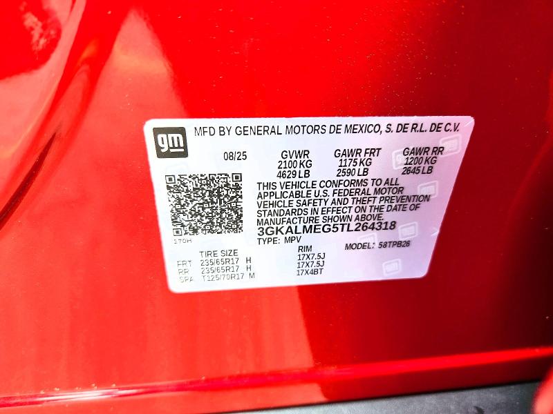 2026 Gmc Terrain მანქანა იყიდება აუქციონზე, vin: 3GKALMEG5TL264318, აუქციონის ნომერი: 46115206