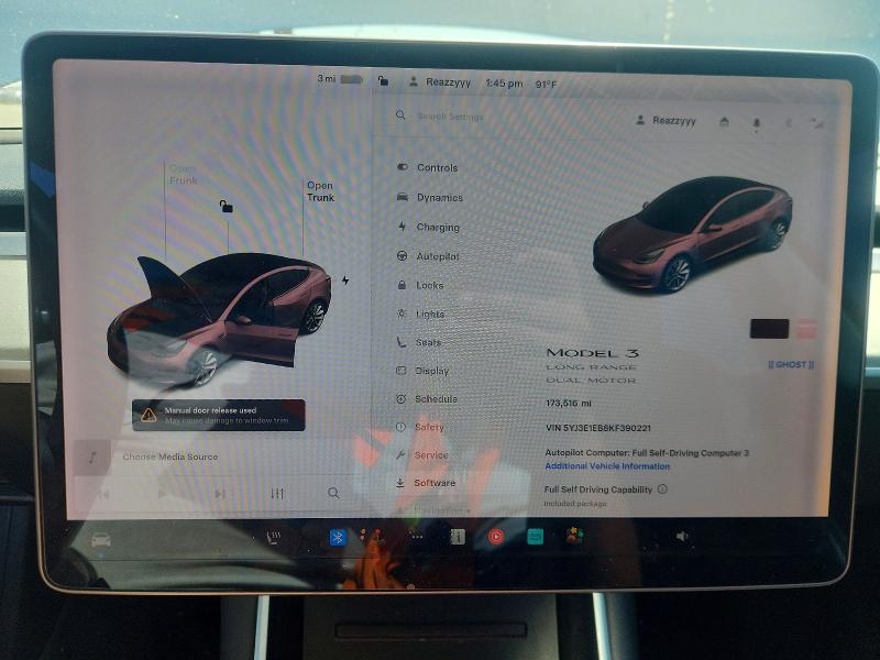Продаж на аукціоні авто 2019 Tesla Model 3, vin: 5YJ3E1EB8KF390221, номер лоту: 47419466