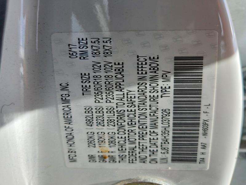 Продажа на аукционе авто 2017 Acura Rdx, vin: 5J8TB4H35HL037926, номер лота: 45666506