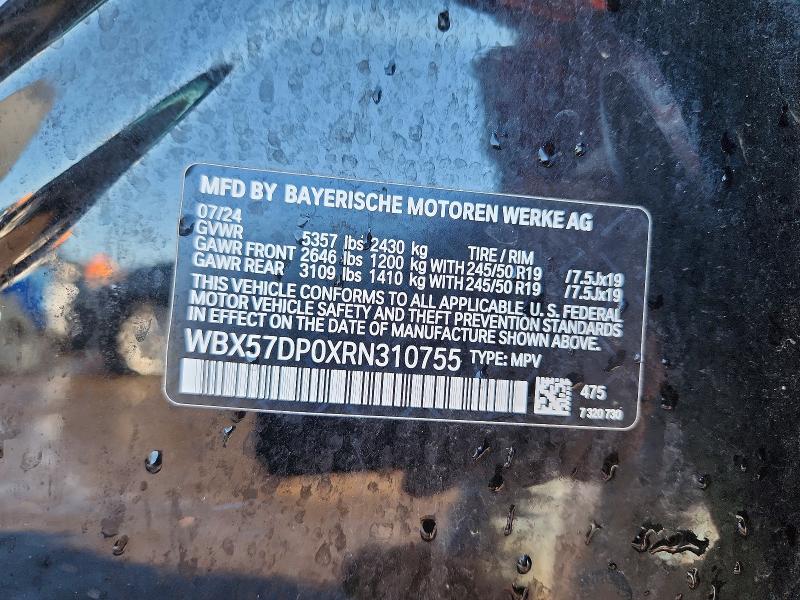 79235735 :رقم المزاد ، WBX57DP0XRN310755 vin ، 2024 Bmw X3 مزاد بيع