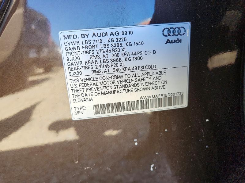 Aukcja sprzedaży 2011 Audi Q7, vin: WA1VMAFE1BD001733, numer aukcji: 47400886