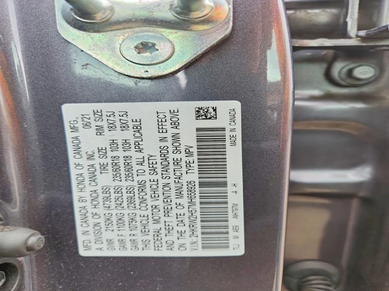 Aukcja sprzedaży 2021 Honda Cr-v, vin: 2HKRW2H57MH658926, numer aukcji: 47715826