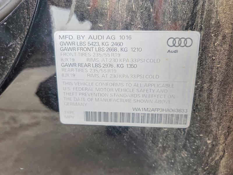 47842366 :رقم المزاد ، WA1M2AFP3HA063633 vin ، 2017 Audi Q5 مزاد بيع