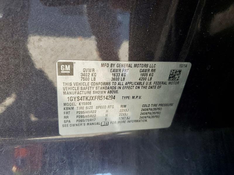 Продаж на аукціоні авто 2015 Cadillac Escalade, vin: 1GYS4TKJXFR514294, номер лоту: 46536536