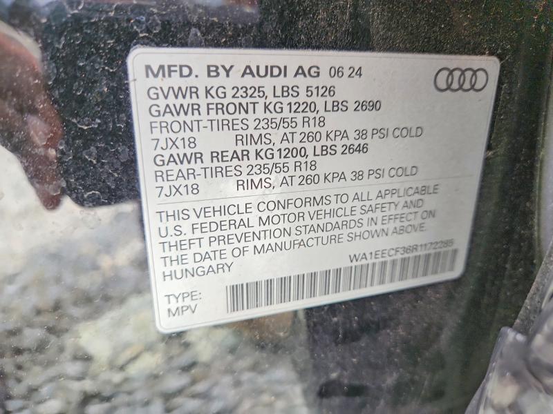 Продаж на аукціоні авто 2024 Audi Q3, vin: WA1EECF36R1172285, номер лоту: 79364765