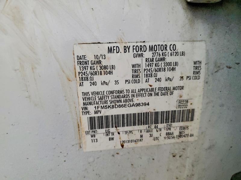 Продажа на аукционе авто 2014 Ford Explorer, vin: 1FM5K8D86EGA98394, номер лота: 46725786