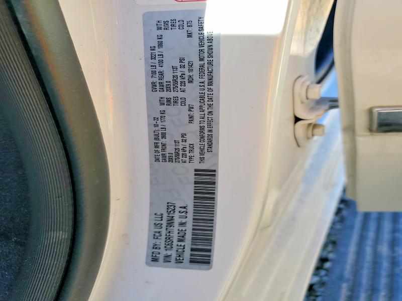 Продажа на аукционе авто 2022 Ram 1500, vin: 1C6SRFHT9NN415237, номер лота: 42019866