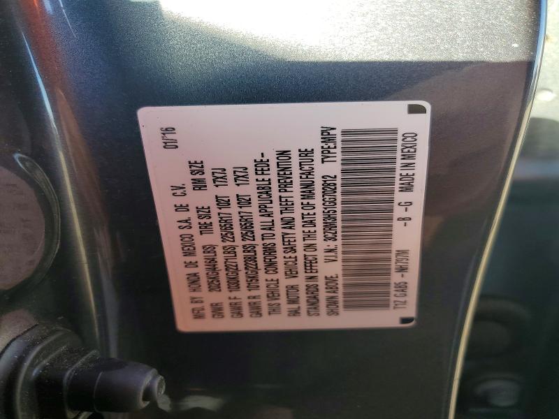 79467005 :رقم المزاد ، 3CZRM3H51GG702812 vin ، 2016 Honda Cr-v مزاد بيع