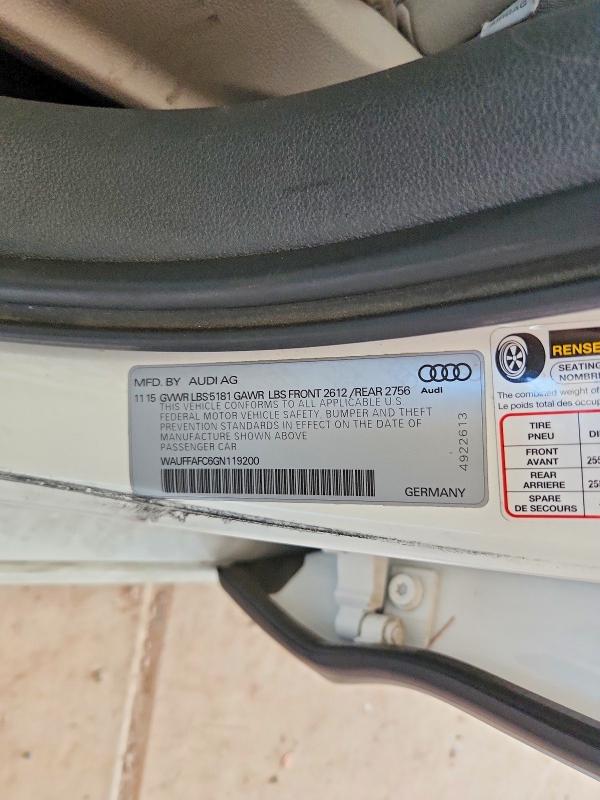 79935315 :رقم المزاد ، WAUFFAFC6GN119200 vin ، 2016 Audi A6 مزاد بيع