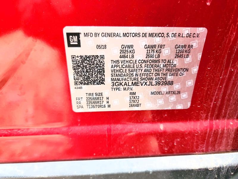 Aukcja sprzedaży 2018 Gmc Terrain, vin: 3GKALMEVXJL393988, numer aukcji: 45469856