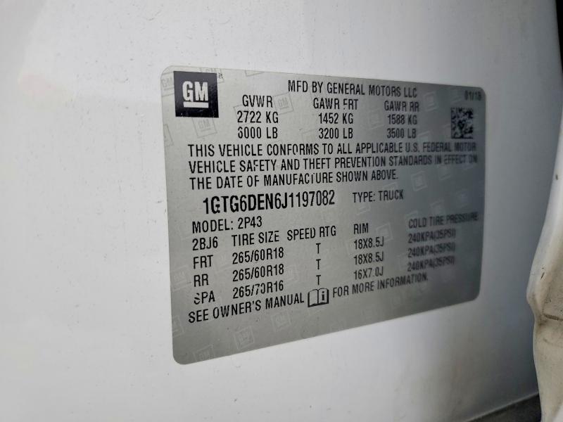 Aukcja sprzedaży 2018 Gmc Canyon, vin: 1GTG6DEN6J1197082, numer aukcji: 79450925