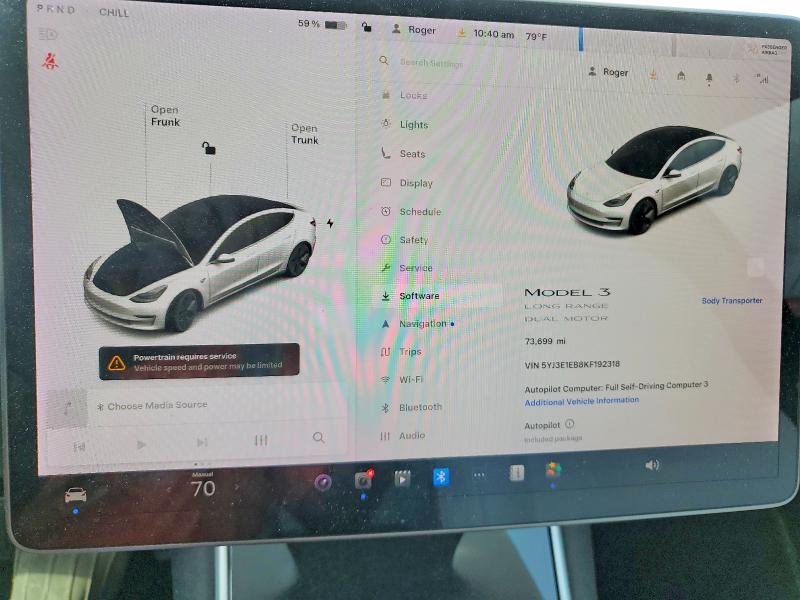 Продаж на аукціоні авто 2019 Tesla Model 3, vin: 5YJ3E1EB8KF192318, номер лоту: 79672905