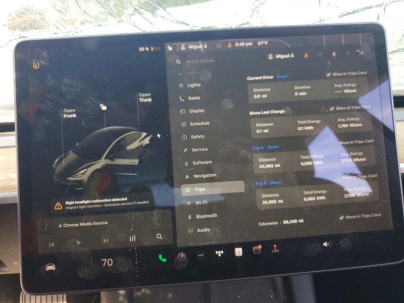2021 Tesla Model 3 მანქანა იყიდება აუქციონზე, vin: 5YJ3E1EB2MF979686, აუქციონის ნომერი: 42079466