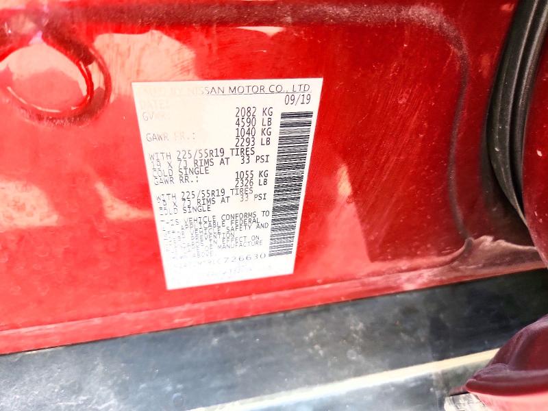 47653706 :رقم المزاد ، 5N1AT2MT9LC726630 vin ، 2020 Nissan Rogue مزاد بيع