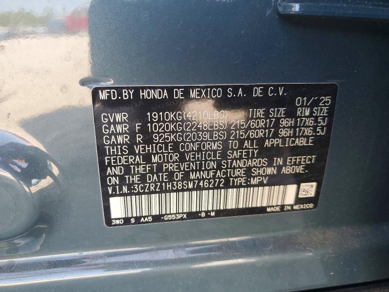 Продаж на аукціоні авто 2025 Honda Hr-v, vin: 3CZRZ1H38SM746272, номер лоту: 48323406