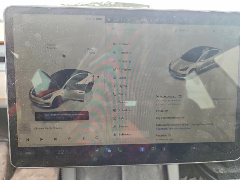 Продажа на аукционе авто 2022 Tesla Model 3, vin: 5YJ3E1EB1NF271124, номер лота: 45555686