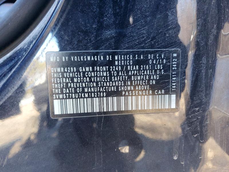 Продажа на аукционе авто 2019 Volkswagen Jetta, vin: 3VW5T7BU7KM182766, номер лота: 46399696