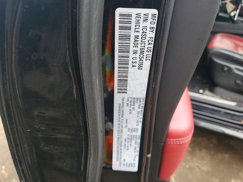 Продажа на аукционе авто 2021 Dodge Durango, vin: 1C4SDJCT6MC547660, номер лота: 79796435