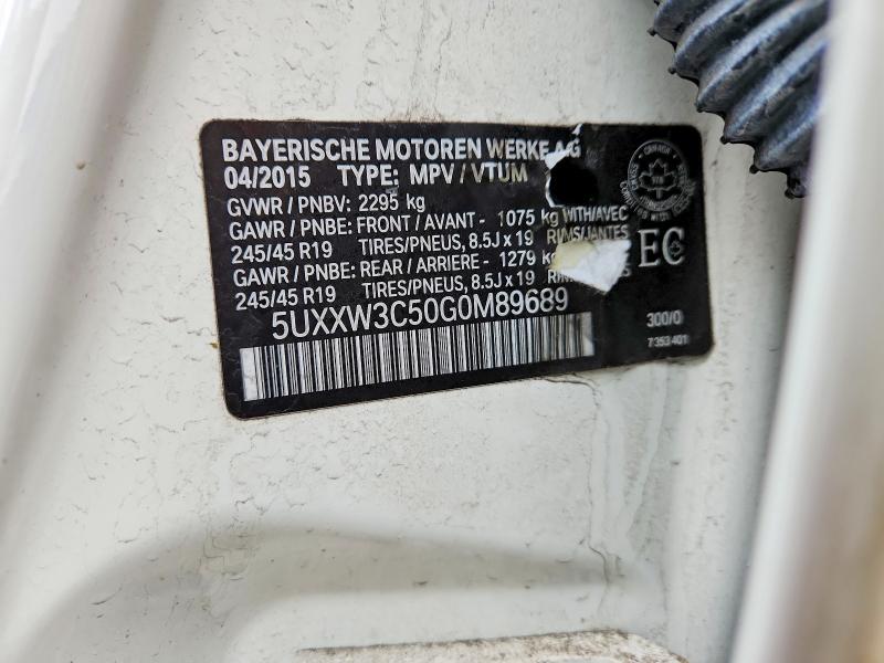 Aukcja sprzedaży 2016 Bmw X4, vin: 5UXXW3C50G0M89689, numer aukcji: 46364766