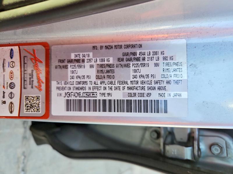 Aukcja sprzedaży 2018 Mazda Cx-5, vin: JM3KFACM8J0398353, numer aukcji: 47141556