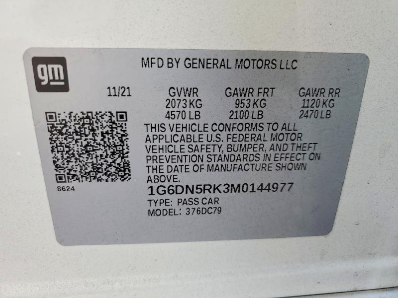 Продаж на аукціоні авто 2021 Cadillac Ct5, vin: 1G6DN5RK3M0144977, номер лоту: 79960145