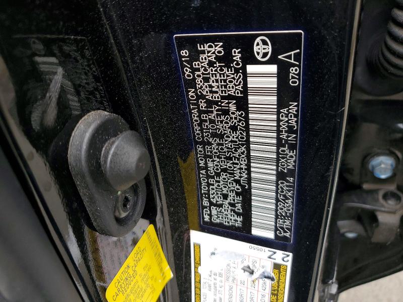 Aukcja sprzedaży 2019 Toyota C-hr, vin: JTNKHMBX3K1027673, numer aukcji: 47602856