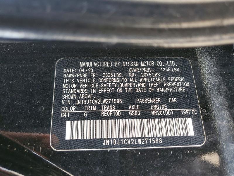 Aukcja sprzedaży 2020 Nissan Rogue Sport, vin: JN1BJ1CV2LW271598, numer aukcji: 47087936