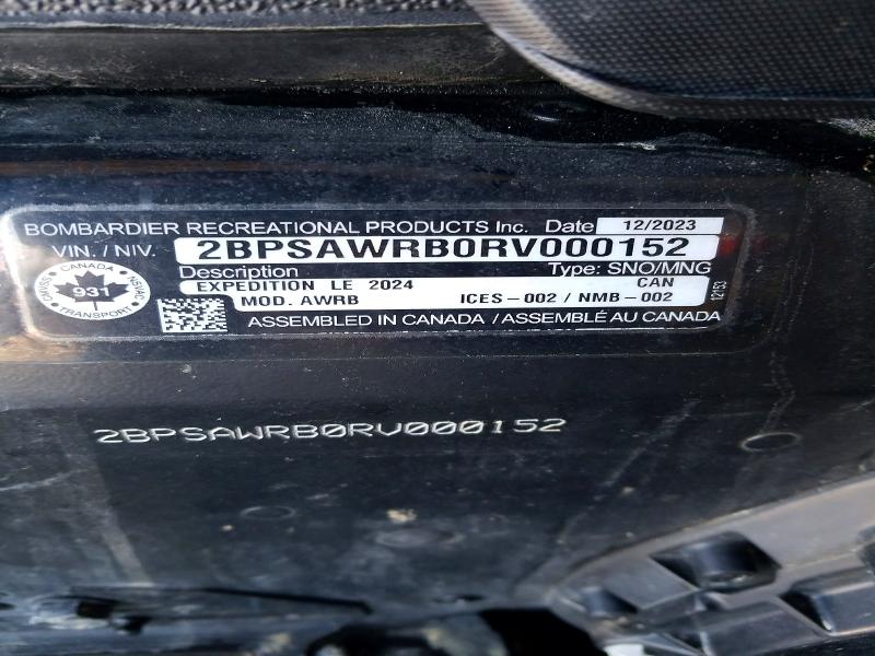 Aukcja sprzedaży 2024 Skidoo Expedition Le 900 Ac, vin: 2BPSAWRB0RV000152, numer aukcji: 41885846