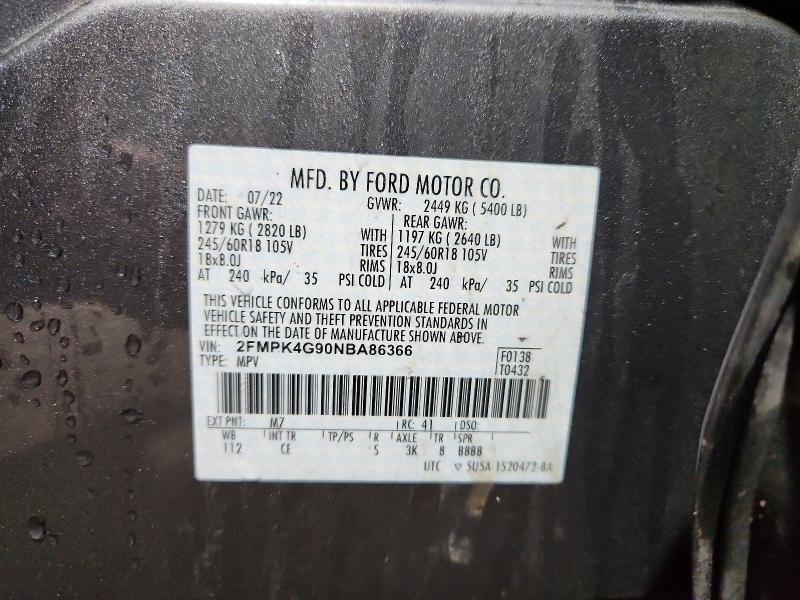 Aukcja sprzedaży 2022 Ford Edge, vin: 2FMPK4G90NBA86366, numer aukcji: 45584246