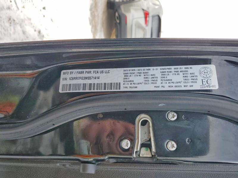 Продаж на аукціоні авто 2021 Ram 1500 Classic, vin: 1C6RR7FG3MS571414, номер лоту: 79419715