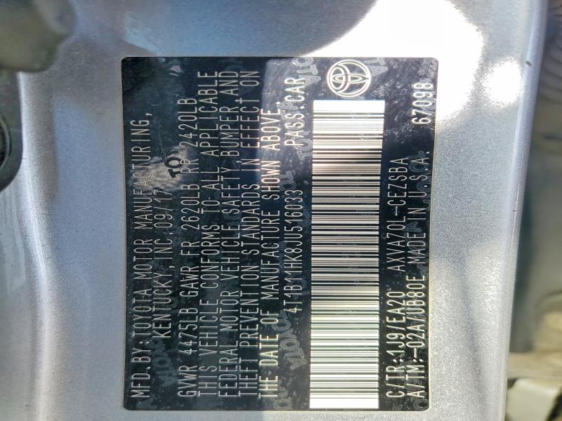 46846026 :رقم المزاد ، 4T1B11HK8JU516033 vin ، 2018 Toyota Camry مزاد بيع