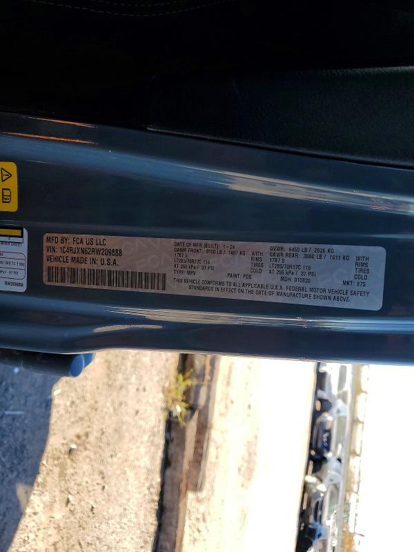 79662885 :رقم المزاد ، 1C4RJXN62RW209888 vin ، 2024 Jeep Wrangler مزاد بيع