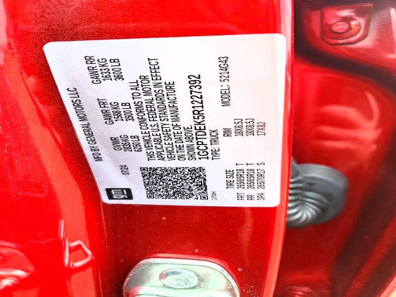 Aukcja sprzedaży 2024 Chevrolet Colorado, vin: 1GCPTDEK5R1227392, numer aukcji: 47894476
