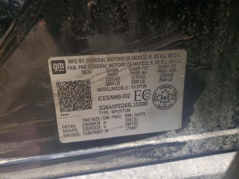 Продажа на аукционе авто 2025 Chevrolet Equinox, vin: 3GNAXPEG6SL103080, номер лота: 48034906