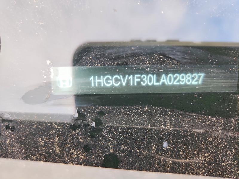 2020 Honda Accord მანქანა იყიდება აუქციონზე, vin: 1HGCV1F30LA029827, აუქციონის ნომერი: 46040796