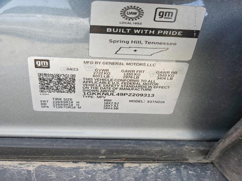 Продажа на аукционе авто 2023 Gmc Acadia, vin: 1GKKNUL49PZ209313, номер лота: 45608346