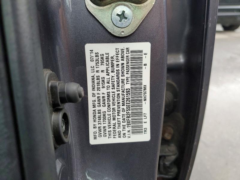 Aukcja sprzedaży 2014 Honda Civic, vin: 19XFB2F55EE261593, numer aukcji: 45742966
