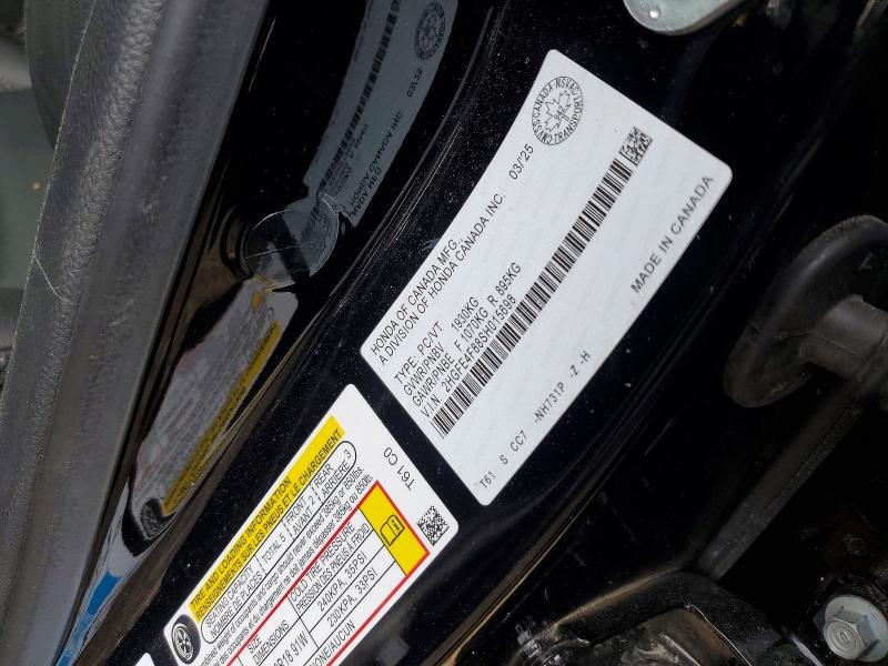 Auction sale of the 2025 Honda Civic, vin: 2HGFE4F88SH015698, lot number: 77377475