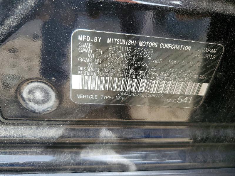 Продаж на аукціоні авто 2020 Mitsubishi Outlander, vin: JA4AD3A3XLZ006739, номер лоту: 46331366