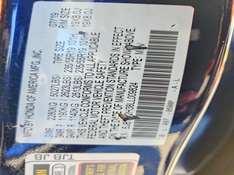 Aukcja sprzedaży 2020 Acura Rdx, vin: 5J8TC2H38LL009824, numer aukcji: 45675346