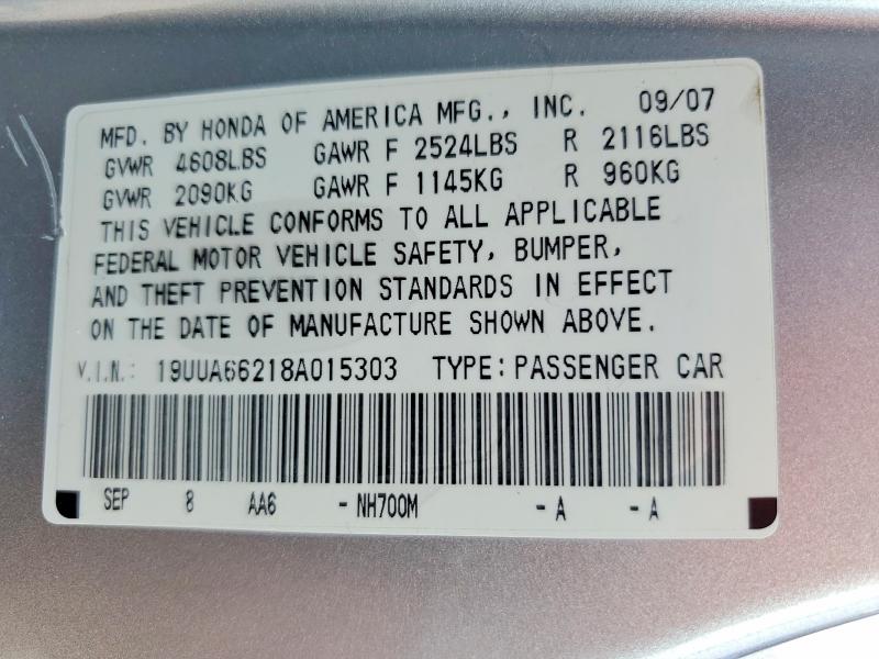 Aukcja sprzedaży 2008 Acura Tl, vin: 19UUA66218A015303, numer aukcji: 46045656