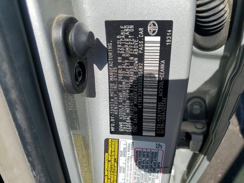 Aukcja sprzedaży 2005 Toyota Camry, vin: 4T1BE32K05U035692, numer aukcji: 45871316